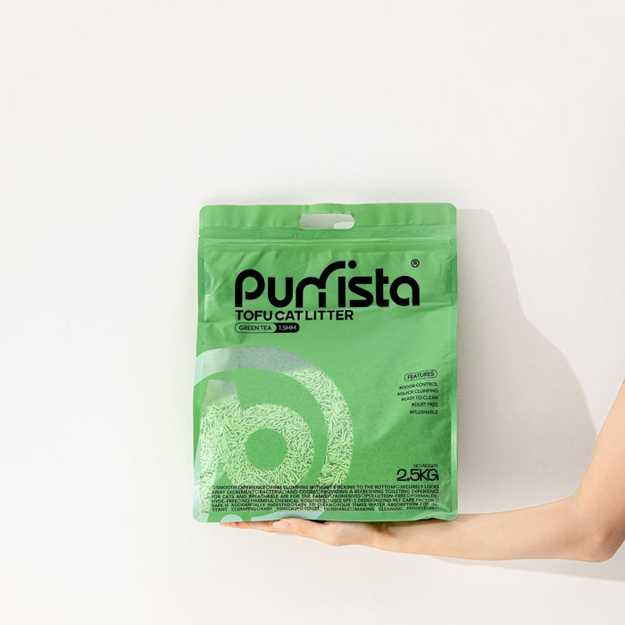 Purrista Fresh Green Tea Tofu Cat Litter - 2.5kg