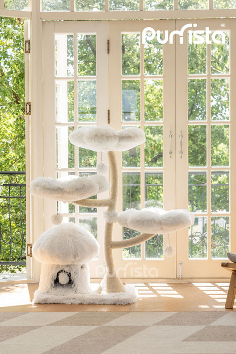 120cm Purrista Mushroom Ice Cream Cat Tree - White