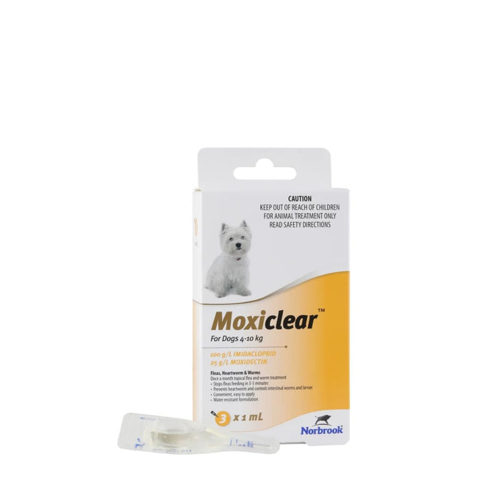 Moxiclear Flea & Worming Spot Treatment（4-10KG） - Dog