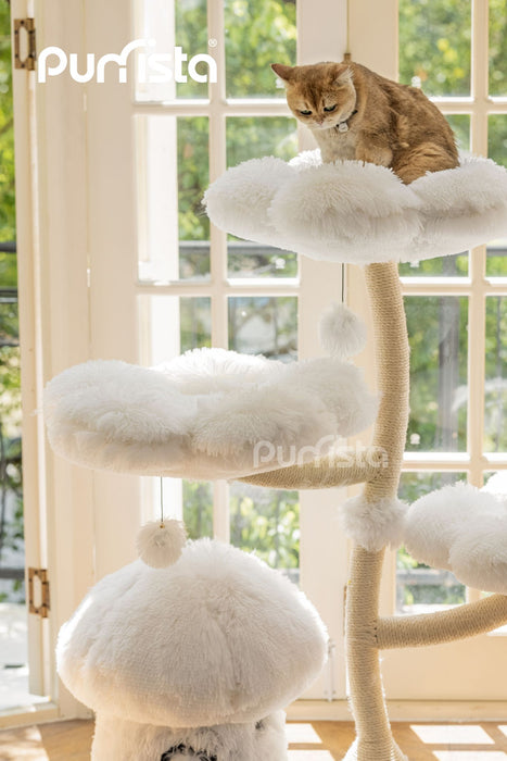 120cm Purrista Mushroom Ice Cream Cat Tree - White