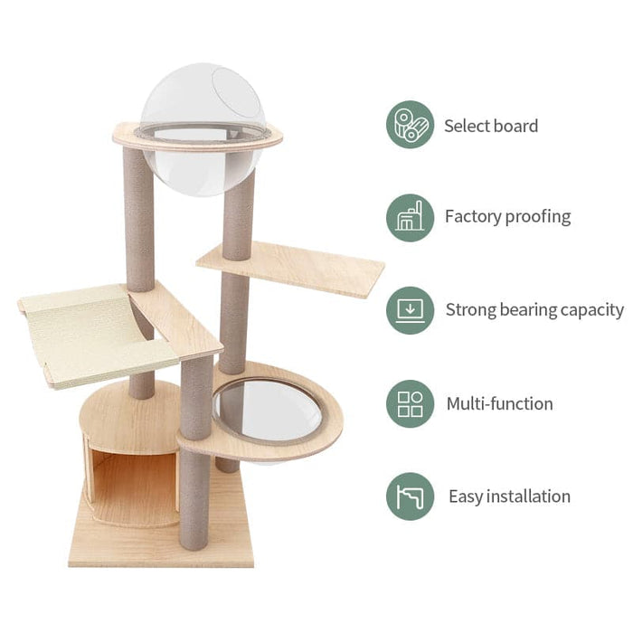 126cm Modern Capsule Cat Tree - 03