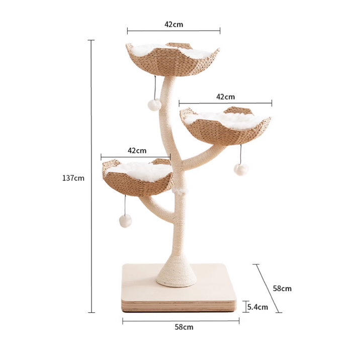 137CM  Wooden Cat Tree 05