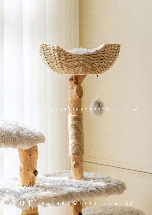 145CM Bamboo Cat Tree 05 - My Rainbow Pets 