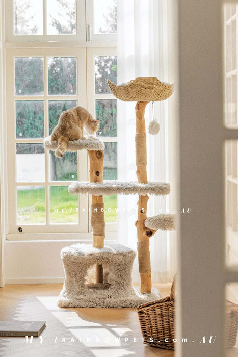 145CM Bamboo Cat Tree 06 - My Rainbow Pets 