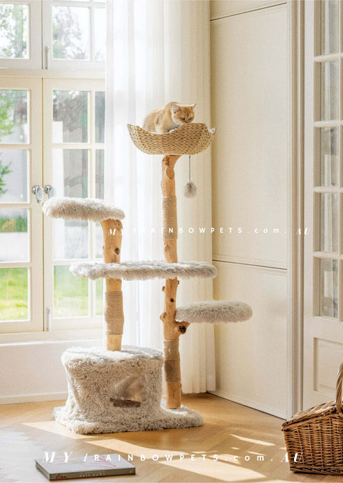 145CM Bamboo Cat Tree 08 - My Rainbow Pets 