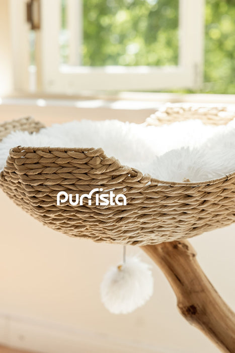 130cm Purrista Natural Wood Basket Cat Tree