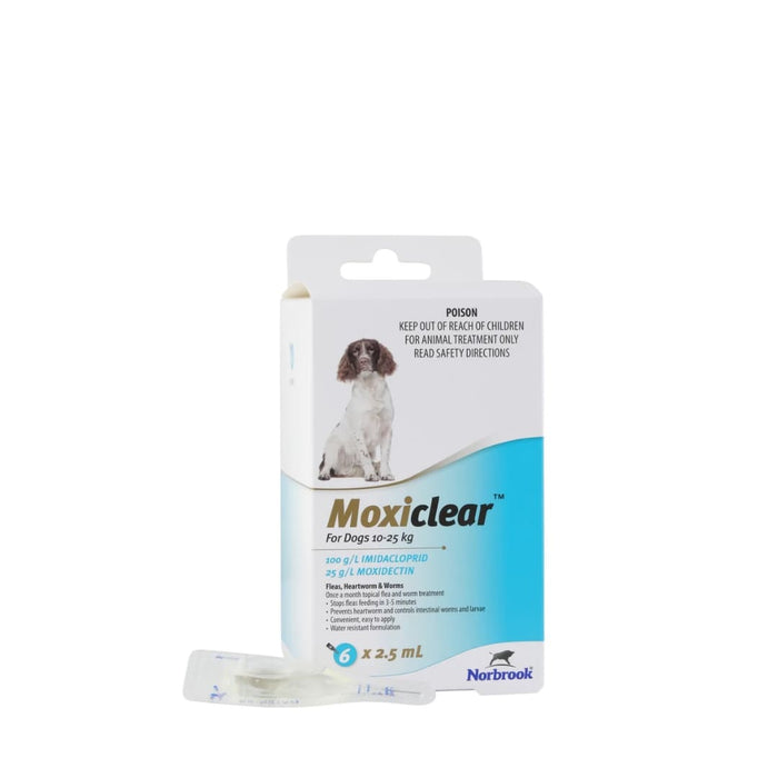 Moxiclear Flea & Worming Spot Treatment（10-25KG） - Dog