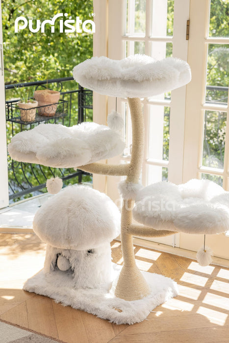 120cm Purrista Mushroom Ice Cream Cat Tree - White