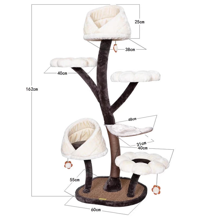 162cm Chestnut Fusion Modern Iron Cat Tree 01