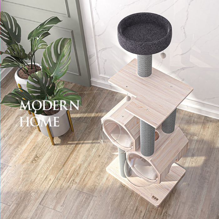 165cm Finnish Pine Luxury Cat Tree 01