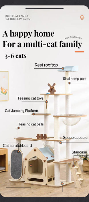 167cm windmill cat tree 11