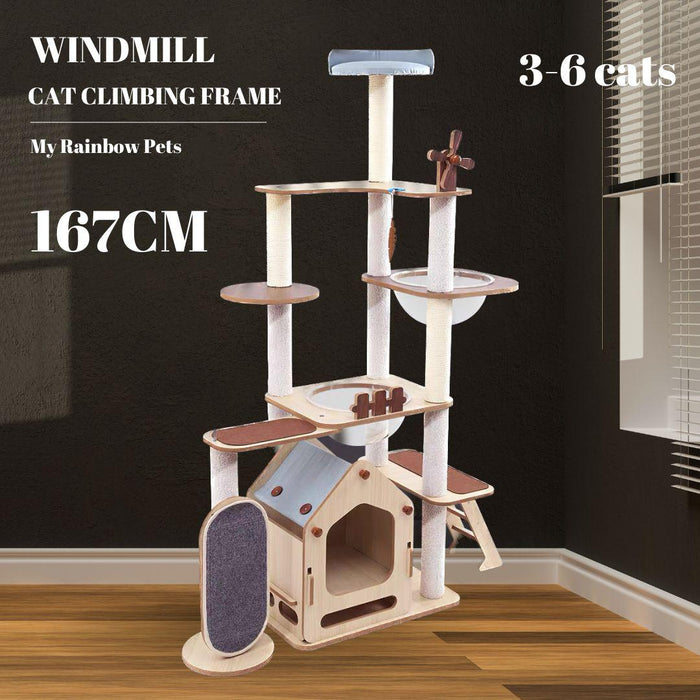 167cm windmill cat tree 12