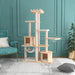 176cm castle oak versatile space bowl cat tree 04