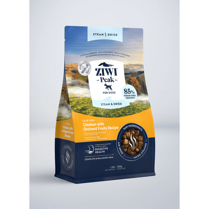 ZIWI PEAK Dog Food Steam & Dried Chicken with Orchard Fruits Recipe