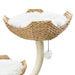 186cm extra high basket wooden cat tree 02