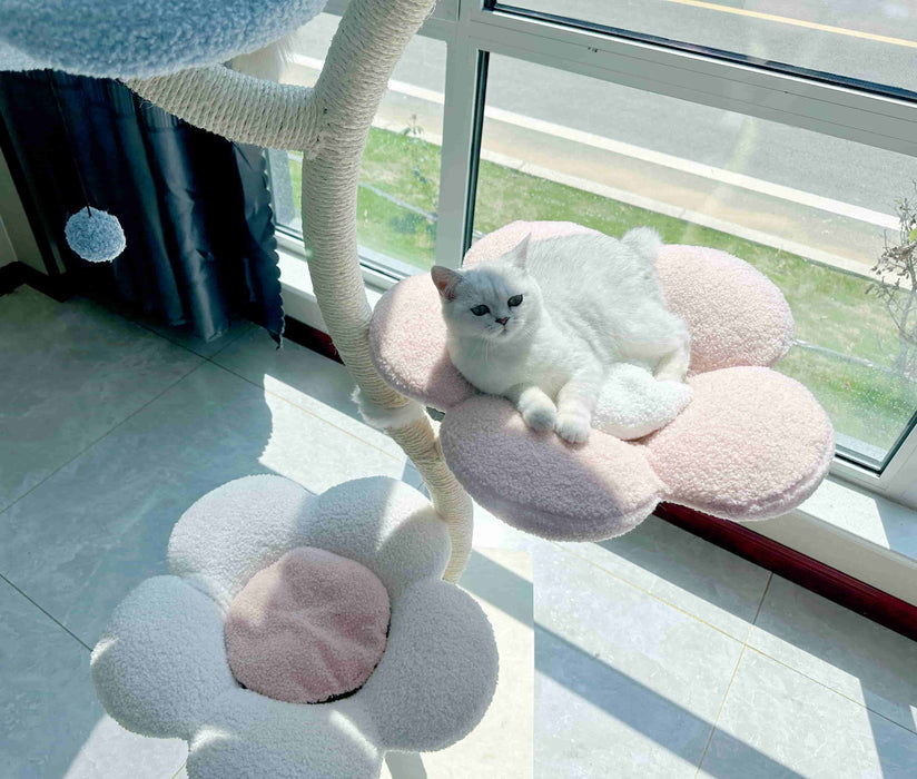 186cm floral design extra high cat tree 03