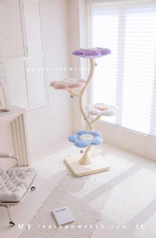 186cm floral design extra high cat tree 05