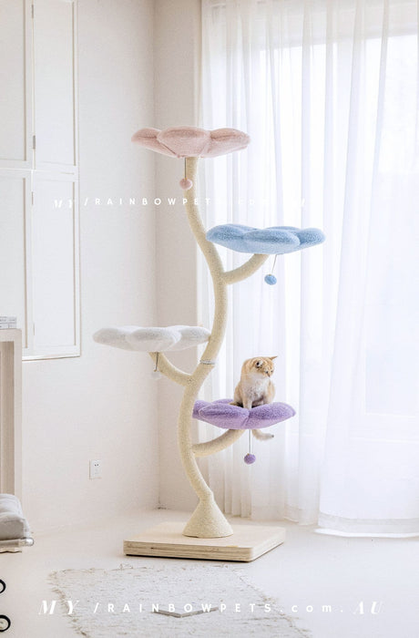 186cm floral design extra high cat tree 06