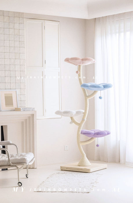 186cm floral design extra high cat tree 07