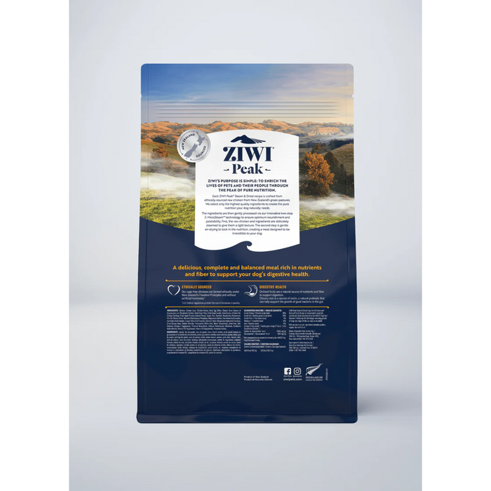 ZIWI PEAK Dog Food Steam & Dried Chicken with Orchard Fruits Recipe