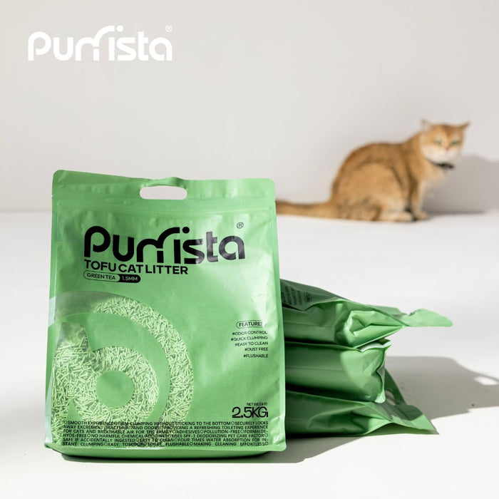 🎁 Purrista Fresh Green Tea Tofu Cat Litter - 2.5kg (Discount)