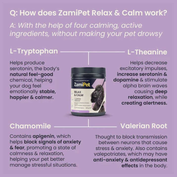 ZamiPet Relax & Calm Chewable Dog Supplement