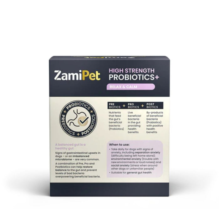 ZamiPet High Strength Probiotics+ Relax & Calm - 30 Sachets