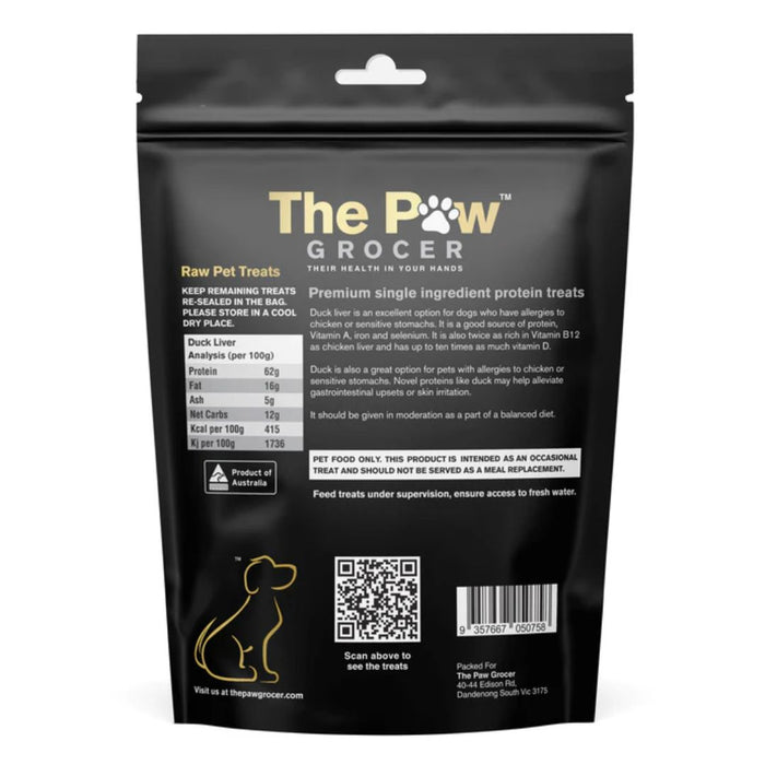 The Paw Grocer Freeze Dried Black Label - Duck Heart - 72g