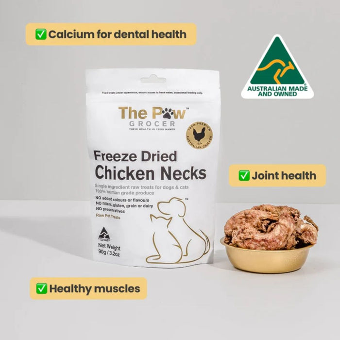 The Paw Grocer Freeze Dried - Chicken Necks - 90g