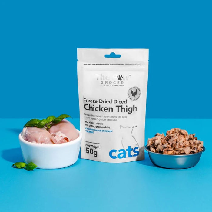 The Paw Grocer Freeze Dried - Diced Chicken Thigh for Cat - 50g