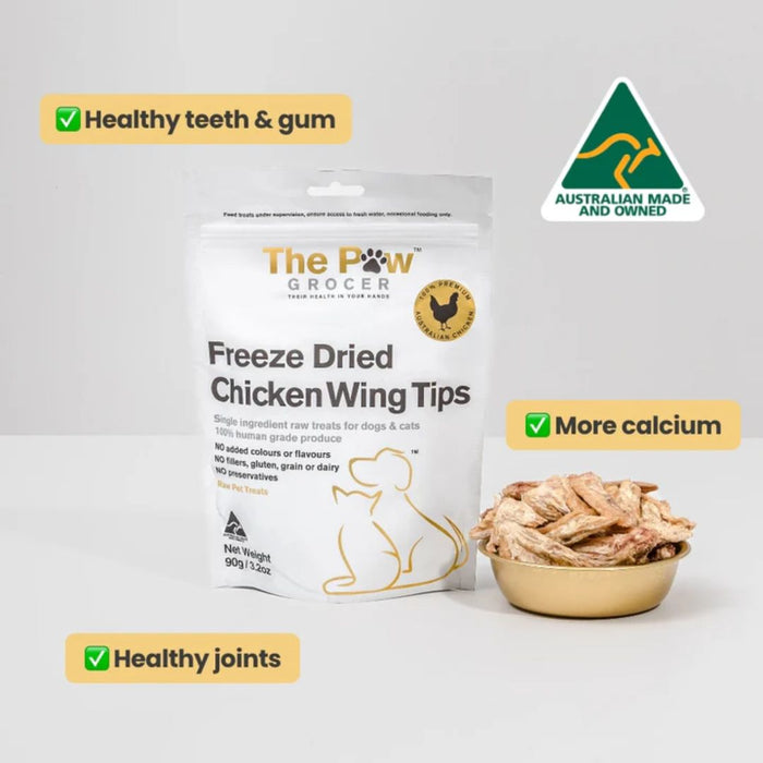 The Paw Grocer Freeze Dried - Chicken Wing Tips - 90g