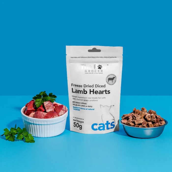 The Paw Grocer Freeze Dried - Diced Lamb Hearts for Cat - 50g