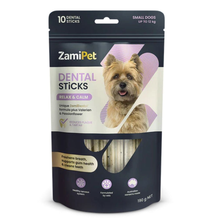 ZamiPet Dental Sticks Relax & Calm Small Dogs 190G - 10 Sticks