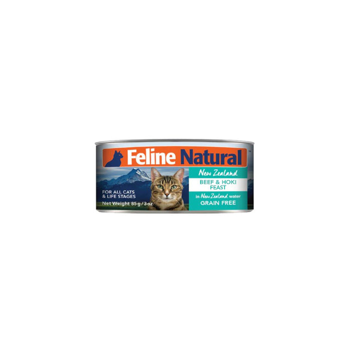 Feline Natural Cat Canned Food - Beef & Hoki Feast - 85g