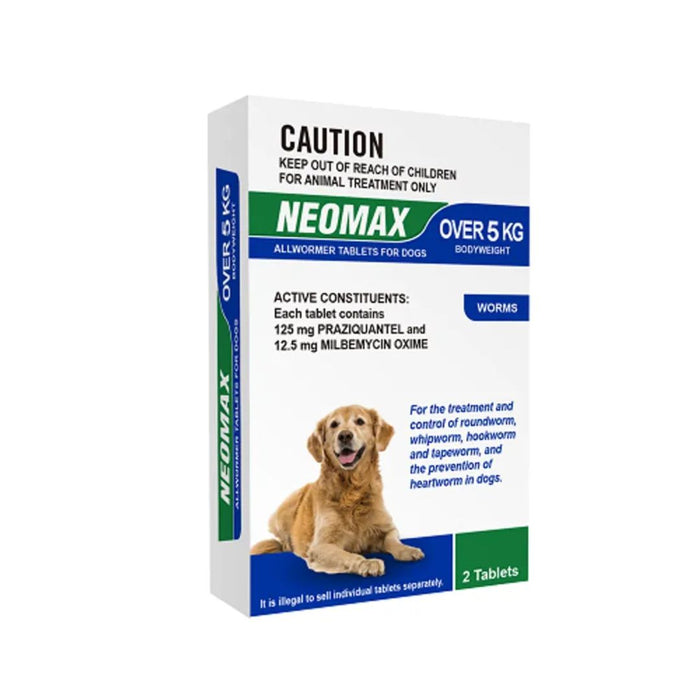 Neomax Allwormer Small Dogs And Puppies - 0-5kg (50 Tablet)