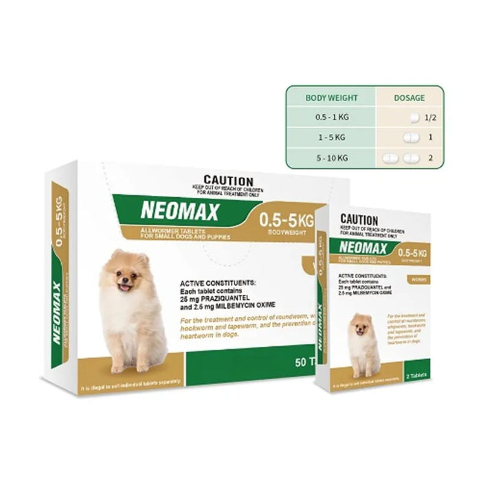 Neomax Allwormer Large Dogs - Over 5kg (2 Pack)