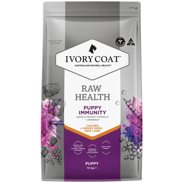 Ivory Coat Raw Health Puppy Dog Dry Food - Immunity