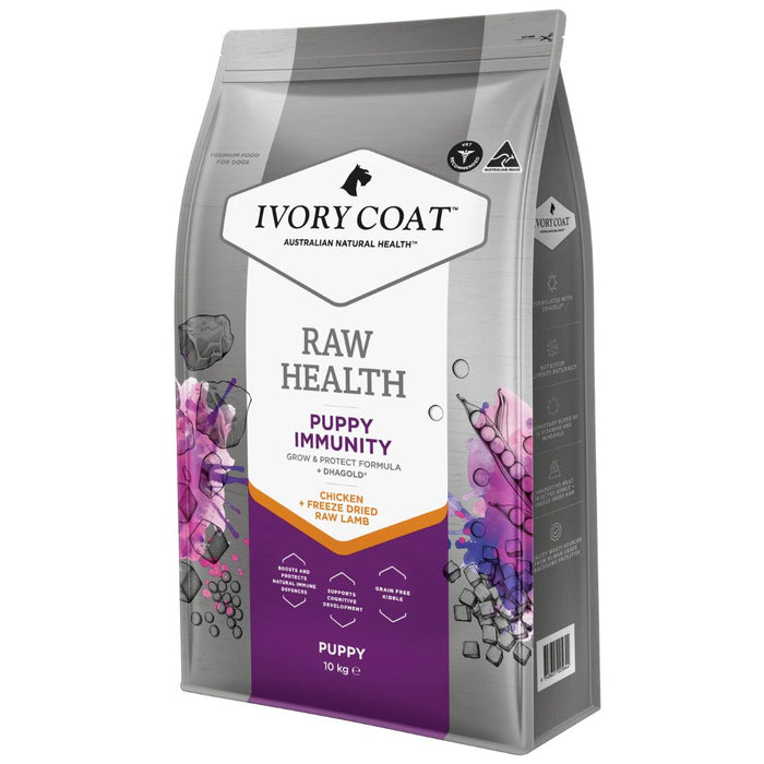 Ivory Coat Raw Health Puppy Dog Dry Food - Immunity