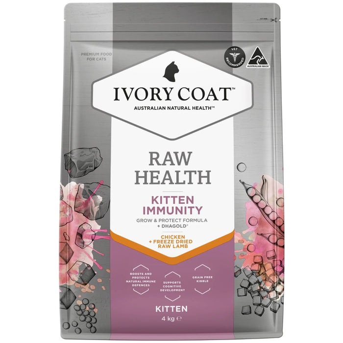 Ivory Coat Raw Health Kitten Cat Dry Food - Immunity