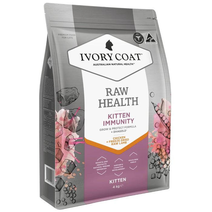 Ivory Coat Raw Health Kitten Cat Dry Food - Immunity