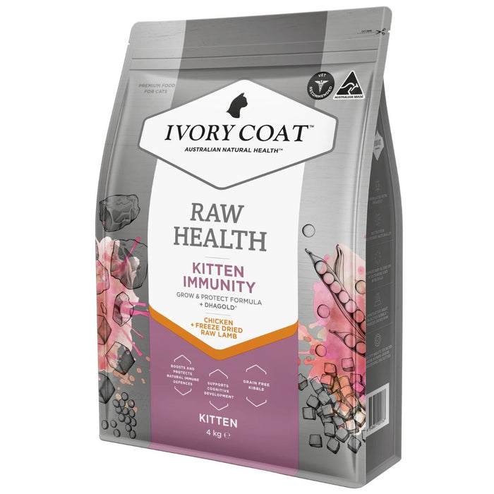 Ivory Coat Raw Health Kitten Cat Dry Food - Immunity