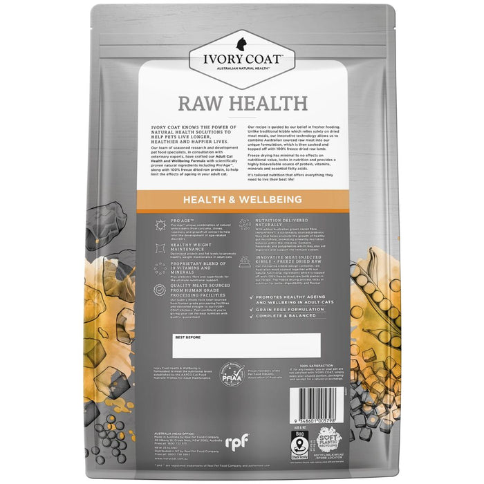 Ivory Coat Raw Health Adult Cat Dry Food - Health & Vitality