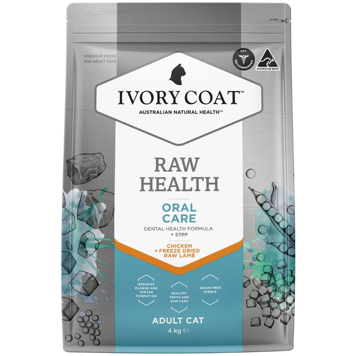 Ivory Coat Raw Health Adult Cat Dry Food - Oral Care