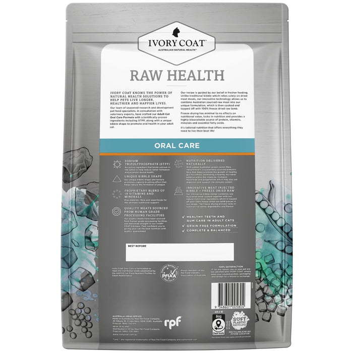 Ivory Coat Raw Health Adult Cat Dry Food - Oral Care