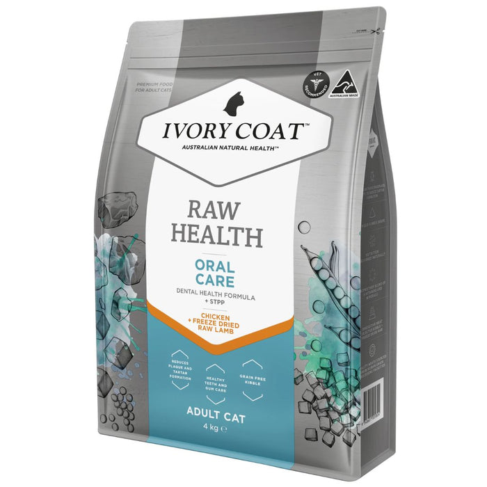 Ivory Coat Raw Health Adult Cat Dry Food - Oral Care