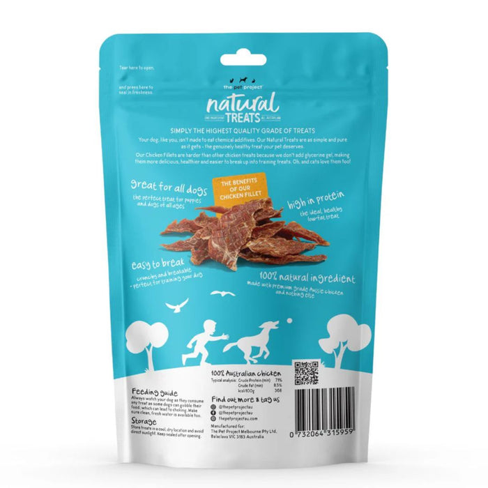 The Pet Project Dog Natural Treats - Chicken Fillet 100g