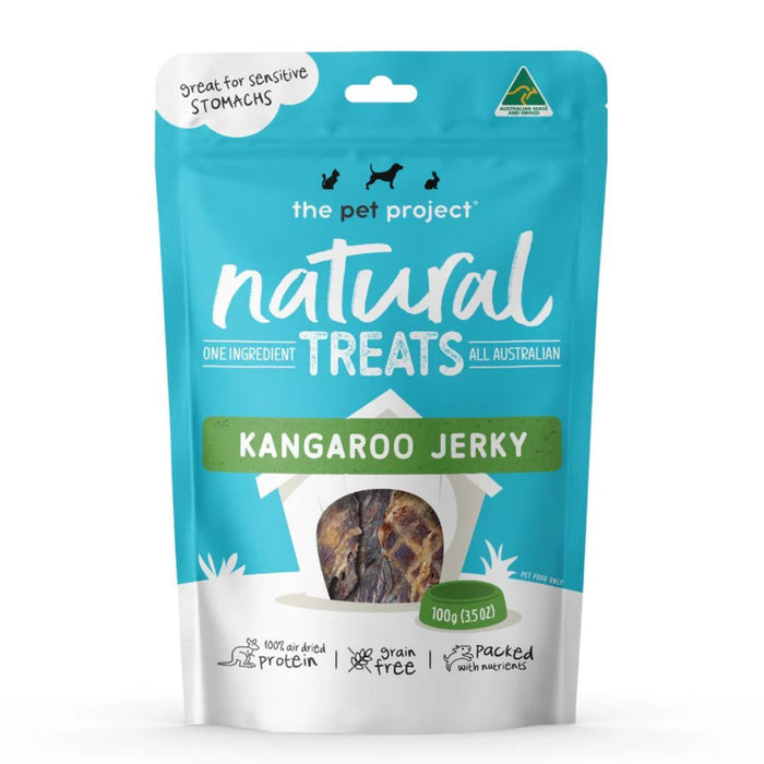 The Pet Project Dog Natural Treats - Kangaroo Jerky 100g