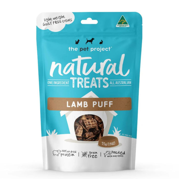 The Pet Project Dog Natural Treats - Lamb Puff 55g