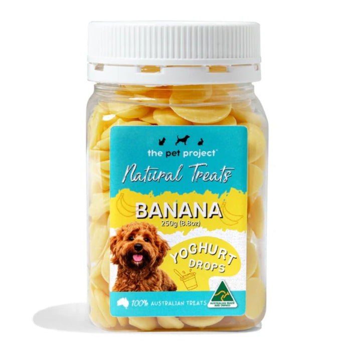 The Pet Project Dog Natural Treats - Banana Yoghurt Drops 250g