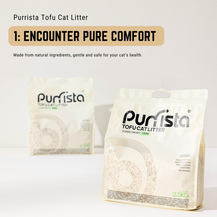 Purrista Classic Creamy Original Tofu Cat Litter - 2.5kg